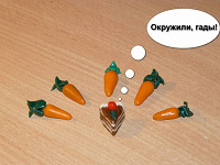 Отдается в дар Морковка чернобыльская и тортик «Кривые руки»