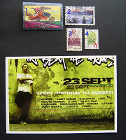 Отдается в дар Солянка: марки гашенные и рекламная открытка!