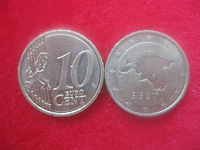 Отдается в дар 10 евро-центов