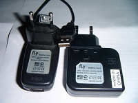 Отдается в дар Fly — 2 зарядки с USB-входом + переходной кабель для них