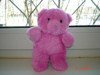 Отдается в дар для тех кто любит медведей-- мягкая игрушка медведь розовый