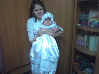 Отдается в дар платье для крещения на манюню)))до годика