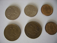 Отдается в дар монеты российские 91-1993