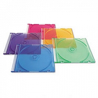 Отдается в дар коробочки от CD дисков slim цветные