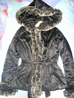 Отдается в дар Передар: зимняя курточка с кроличьим мехом р.44