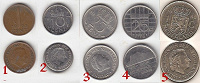 Отдается в дар 5 монет Королевства Нидерландов.