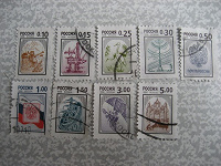 Отдается в дар Почтовые марки-стандарты России(1998г.)