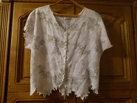 Женская белая рубашка с коротким рукавом р54