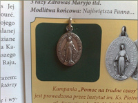 Отдается в дар Медальончик с Девой Марией.