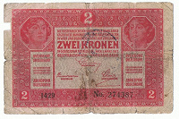 Отдается в дар Zwei Kronen 1 marz 1917