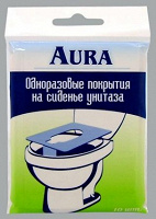 Aura одноразовые покрытия на сиденье унитаза