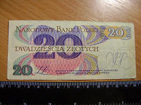 Отдается в дар Польша 20 злотых 1982г