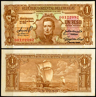 Отдается в дар 1 песо (Уругвай) 1939 год