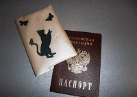 Отдается в дар обложка для паспорта-ручная работа
