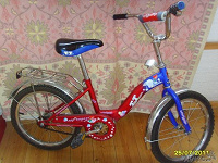 Отдается в дар велосипед на возраст 4-8лет