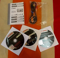 Отдается в дар Комплектация и инструкция к фотоаппарату Canon IXUS 65
