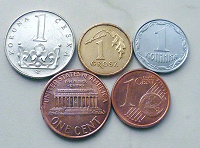 Отдается в дар Несколько монет с номиналом 1.