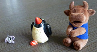 Отдается в дар Трое: хромые пингвин и щёнок и слепой бычок