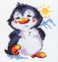 Отдается в дар Набор для вышивания крестиком «Пингвиненок»