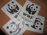 Отдается в дар Наклейки с пандой WWF