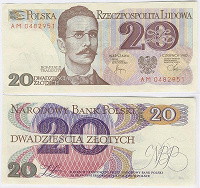 Отдается в дар 20 злот 1982 г Польша