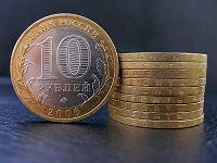 Отдается в дар Юбилейные монеты 10 рублей.