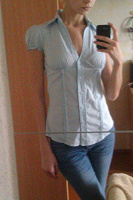 Отдается в дар голубая рубашка, S