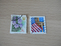 Отдается в дар марки — украинская и американская