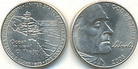 Отдается в дар США, 5 центов, 2005 год, знак D, Тихий океан