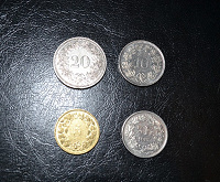 Отдается в дар Монеты Швейцарии