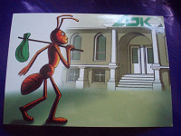 Отдается в дар Рекламная открытка с красивым муравьём ищет своего хозяина.
