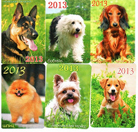 Отдается в дар Карманные календарики на 2013 год