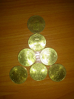 Семь разных монет-десяток ГВС