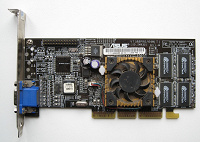 Отдается в дар Видеокарта ASUS v7100pro/64m на чипе Nvidia GeForce2 MX400