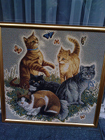 Отдается в дар Картина-гобелен с котиками