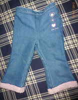 Отдается в дар джинсы для малышки 1-2 года.