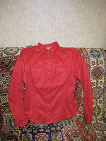 Отдается в дар Рубашка женская красная, размер S