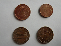 Отдается в дар 5 монеток. евроценты +50 эре