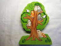 Отдается в дар Мозаика деревянная «Дерево с котами»