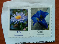 Отдается в дар Немецкие марки — цветы