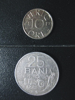 Отдается в дар Монеты Швеции и Румынии
