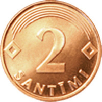 Отдается в дар 2 латвийские монеты (ходячка)