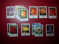 Отдается в дар Серия стандартных марок Германии «Цветы»
