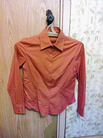 Рубашка хлопковая оранжевая