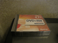 Отдается в дар Диски DVD-RW, 5 шт