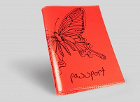 Отдается в дар Обложка для паспорта с бабочкой
