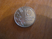 Отдается в дар 10 пенни Финляндии 1993 г.