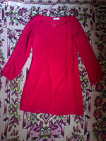 Отдается в дар Красное платье-туника.44 размер.