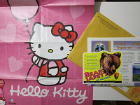 Отдается в дар Письмо и плакат для наклеек Hello Kitty