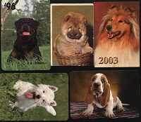 Отдается в дар Карманные календарики «Собаки»